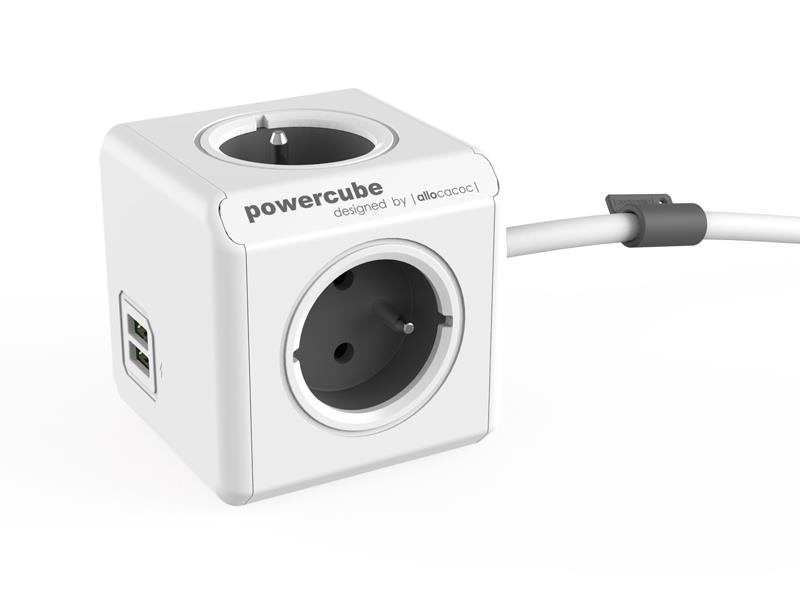 PowerCube Extended USB Grey 3m