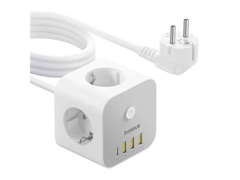 Prodlužovací kabel BASEUS PowerCombo Cube White 1,5m