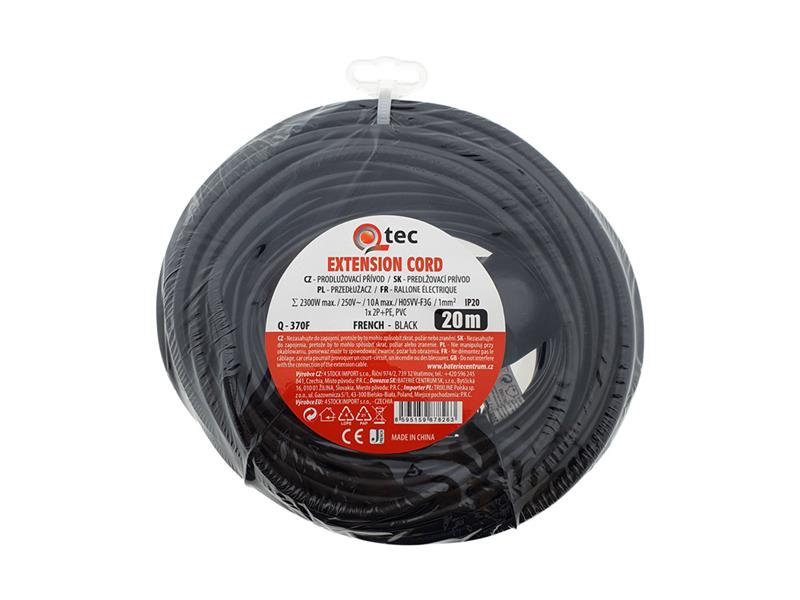 Prodlužovací kabel 1 zásuvka 20m QTEC Q-370F