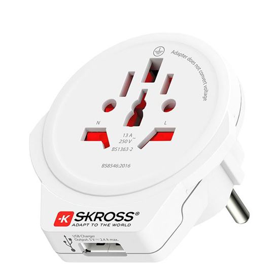Adaptér cestovní SKROSS PA30 USB pro cizince v ČR