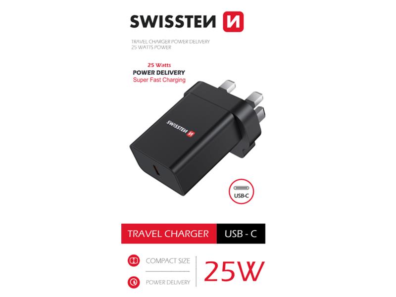 Adaptér cestovní pro iPhone/Samsung SWISSTEN 22045300 pro použití z ČR ve Velké Británii