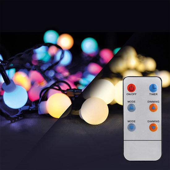 Řětěz vánoční SOLIGHT 1V09-RGB kuličky