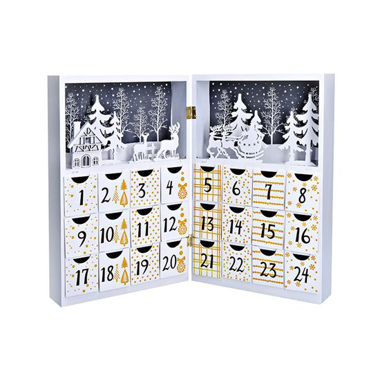 Levně Dekorace vánoční SOLIGHT 1V244 adventní kalendář - kniha