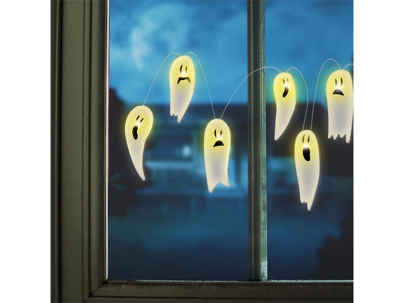 Levně LED dekorace do okna FAMILY 58186A Halloween - duch