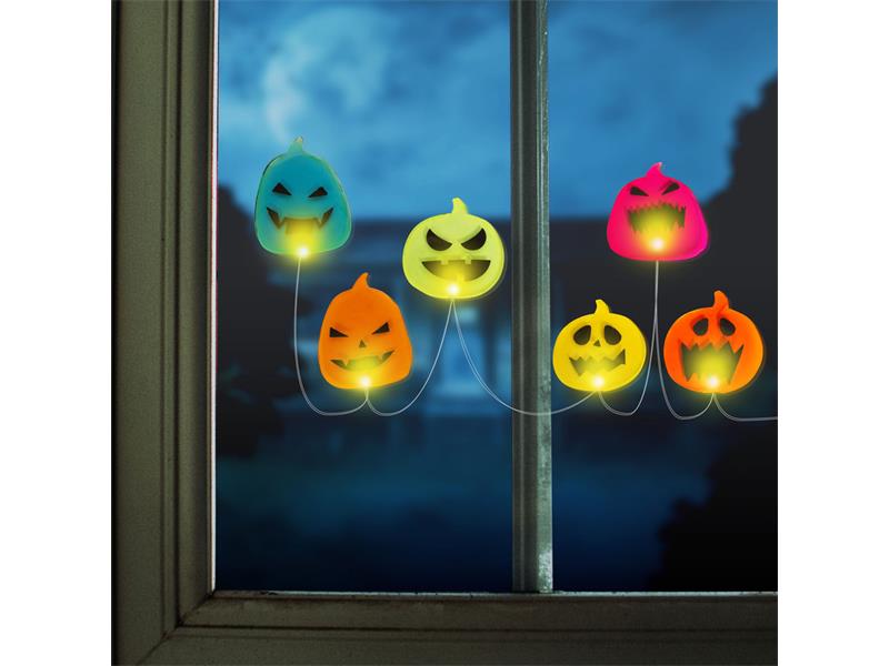 Levně LED dekorace do okna FAMILY 58186B Halloween - dýně