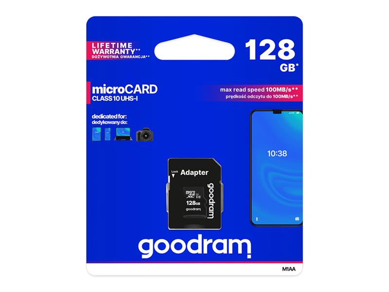 Levně Karta paměťová GOODRAM micro SD 128 GB s adaptérem