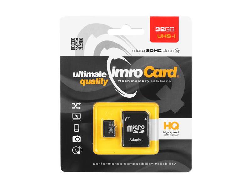 Paměťová karta IMRO Micro SD 32GB Cl10 s adaptérem