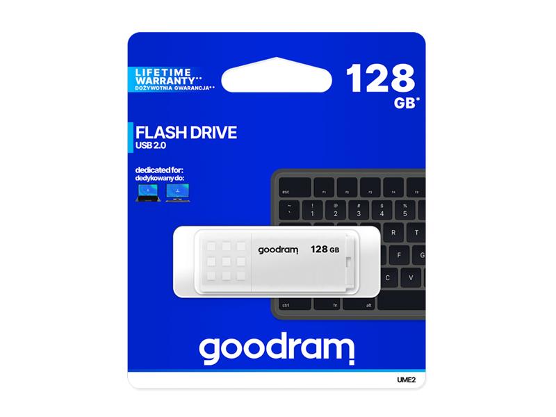 Flash disk GOODRAM USB 2.0 128GB bílý
