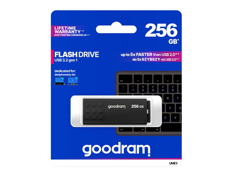 E-shop Flash disk GOODRAM USB 3.2 256GB čierny