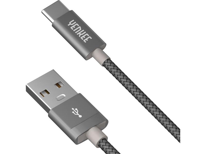 Kabel YENKEE YCU 301 GY USB A 2.0/USB C 1m šedý