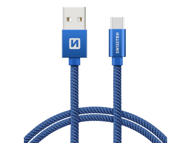 Kabel SWISSTEN USB/USB-C 1,2m modrý