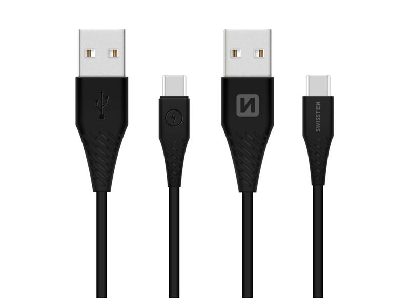 Kabel SWISSTEN USB/USB-C 3.1 1,5m černý (delší konektor 9mm)