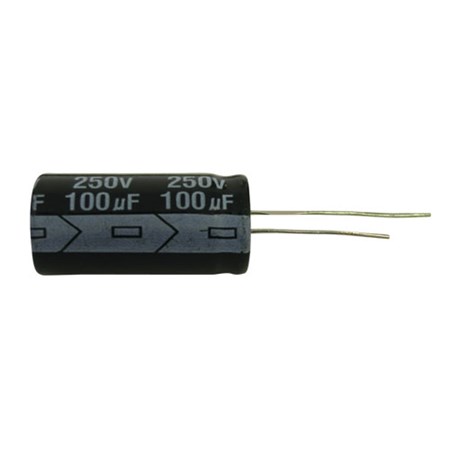 Kondenzátor elektrolytický 100M/250V 16x30-7.5  105*C  rad.C