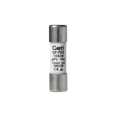 Fuse GETI GF-F02 for photovoltaic systems 16A/1000V DC
