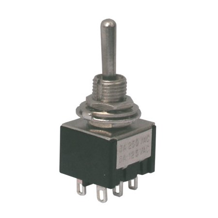Toggle switch    3pol./6pin  (ON)-OFF-(ON)