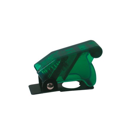 Toggle swich  with protection cover - transparent green