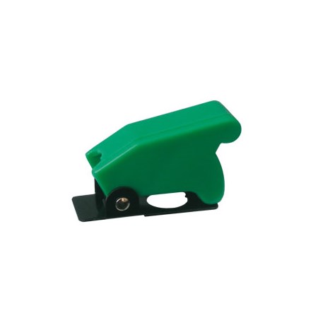 Toggle swich  with protection cover - green