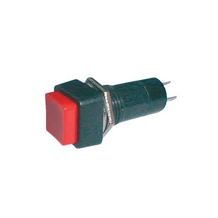 Push-button switch  ON-OFF 250V/1A (squared) - red