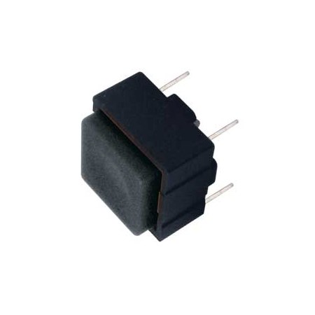 Push-button switch OFF-(ON) 12V/printed circuit (squared) - black