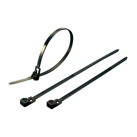Self locking nylon cable reusable, 125 x 7,6 mm, black