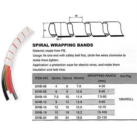 Spiral spring tubing 18-65mm TIPA