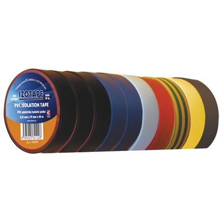 Páska izolačná PVC 19/20m  farebný mix EMOS 10ks