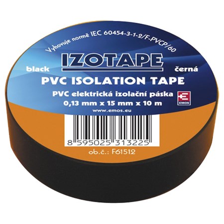 Páska izolační PVC 15/10m  černá EMOS