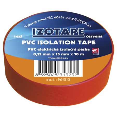 Insulation tape PVC 15/10m  red EMOS