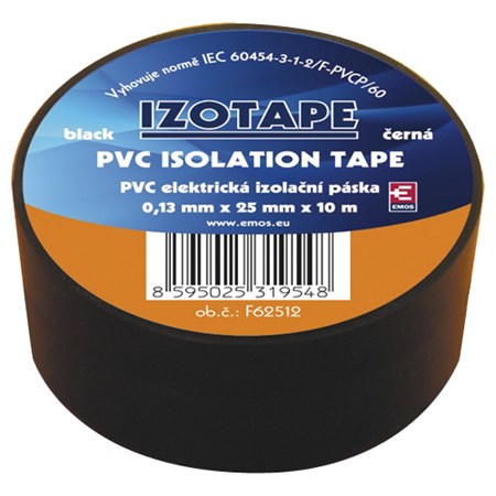 Insulation tape PVC 25/10m  black EMOS