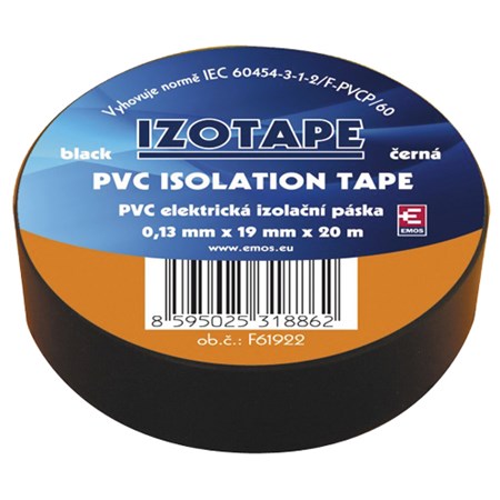 Insulation tape PVC 19/20m  black EMOS