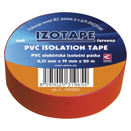 Insulation tape PVC 19/20m  red EMOS