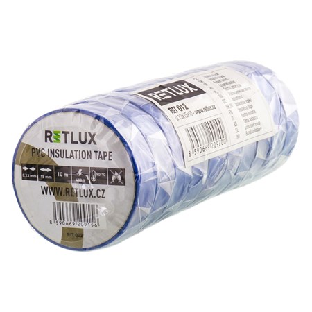 Insulation tape PVC 15/10m blue RETLUX RIT 012 10pcs