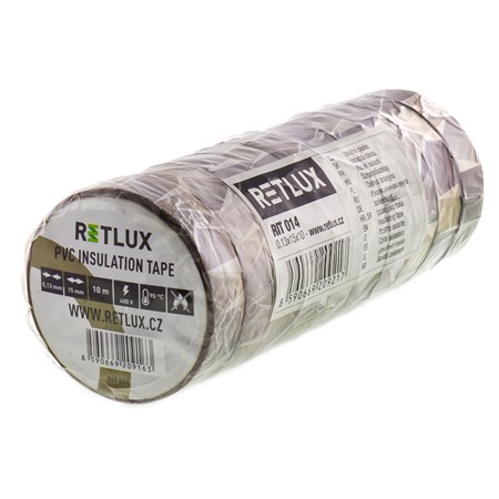 Páska izolačná PVC 15/10m hnedá RETLUX RIT 014 10ks