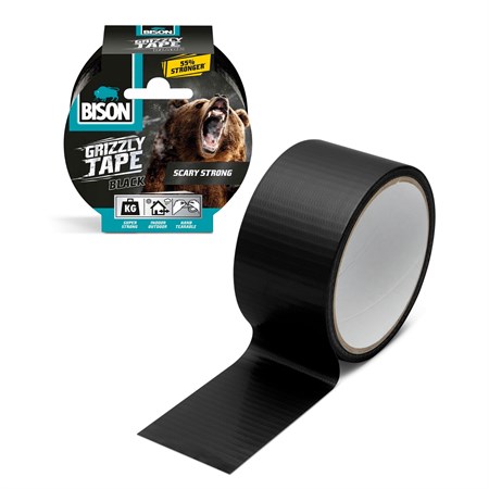 Adhesive tape BISON Grizzly B14096 black 10m