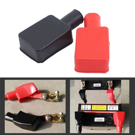 Protective cover for the battery terminal, red, size 55x35x20mm