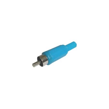 Konektor CINCH kabel plast modrý