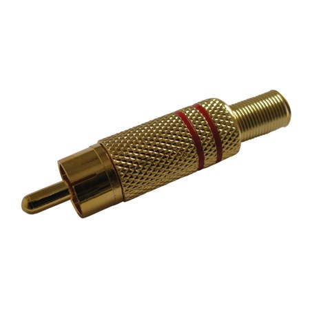 CINCH connector (metal) gold and red