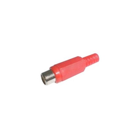 Zdířka CINCH kabel plast červená