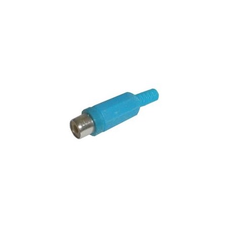 Zdířka CINCH kabel plast modrá