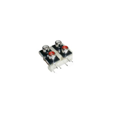 CINCH plug contact (panel, 4x angular, printed circuit)