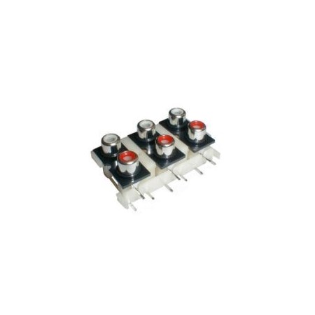 CINCH plug contact (panel, 6x angular, printed circuit)