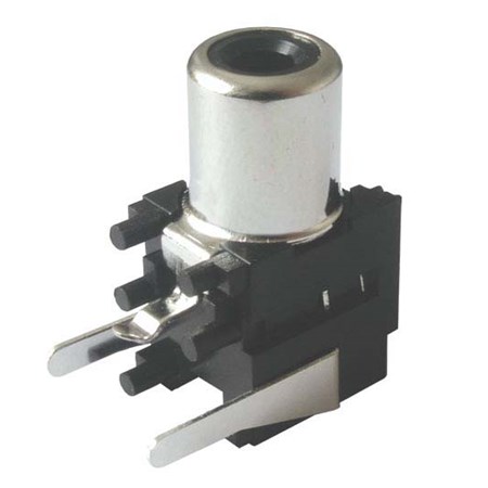 CINCH plug contact to the printed circuit 90°, black