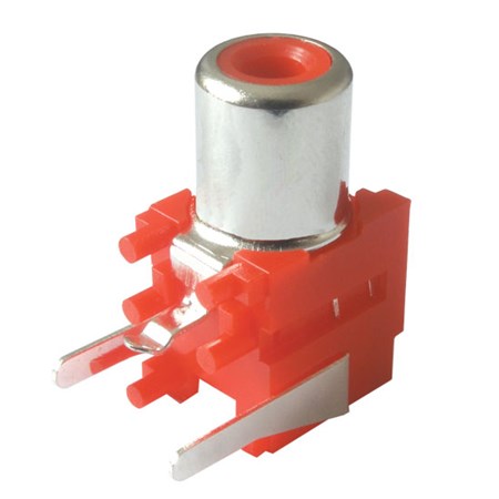 CINCH plug contact to the printed circuit 90°, red