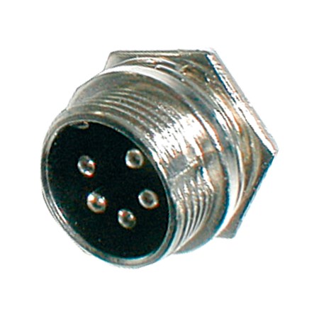Connector MIC panel metal 5PIN srew-in