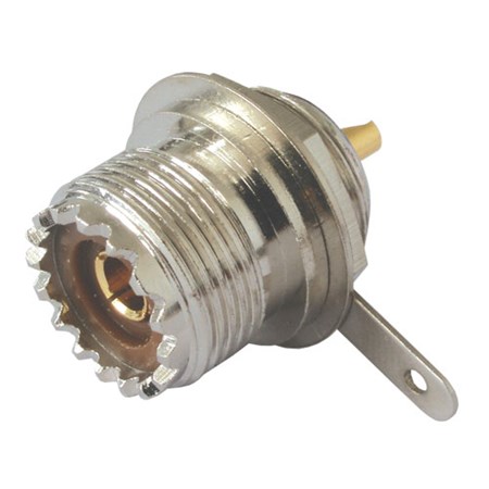 UHF plug contact (panel, fastening nut)