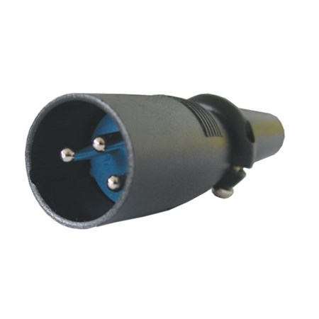 MIC connector (3 plugs, metal) black