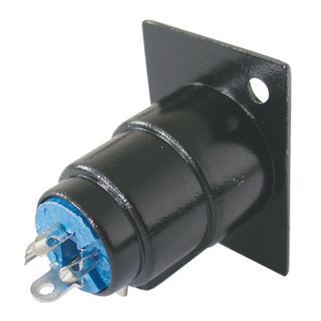 MIC plug contact (panel, metal) 3PIN black