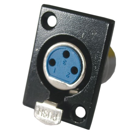 MIC plug contact (panel, metal) 3PIN black