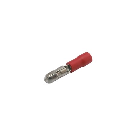 Insulated bullet disconnect 4mm, conductor 0.5-1.5mm  red