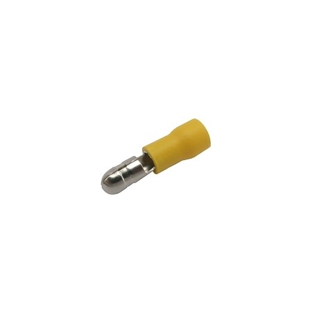 Insulated bullet disconnect 5mm, conductor 4.0-6.0mm  yellow